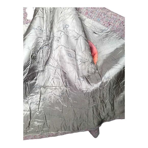 Oscar de la Renta Women's Maroon Knit Tweed Blazer - Picture 9 of 9